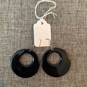 Black dangle earrings